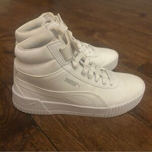 Puma White High-Top Sneakers